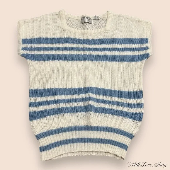 Givenchy Sweaters 8s90s Vintage Givenchy Sport Cream And Blue